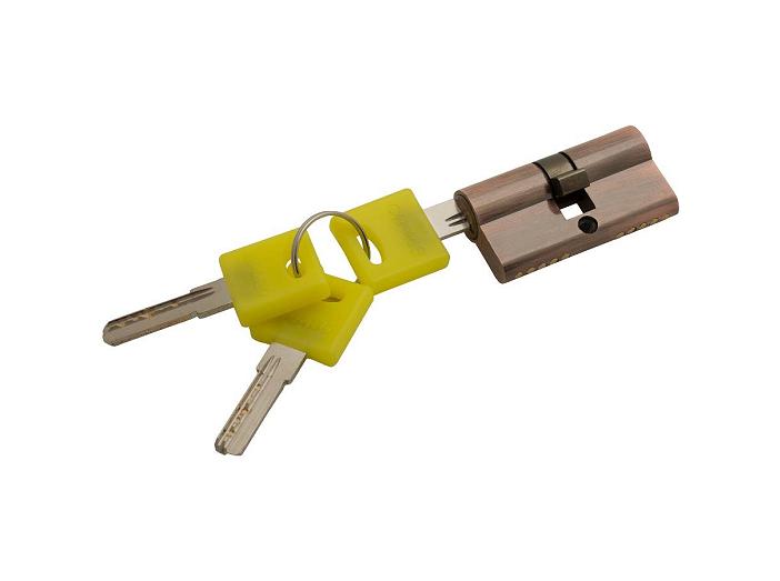 Цилиндр ключ/ключ Bravo ZK-60-30/30 AC Медь (ЦАМ, 3 ключа)