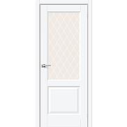 Дверь межкомнатная «Неоклассик-33» White Silk остекление White Сrystal