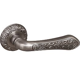 Ручка раздельная для входной и межкомнатной двери «MONARCH SM AS-3» Античное серебро