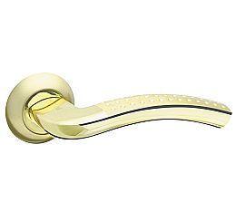 Ручка раздельная для входной и межкомнатной двери «LOUNGE AR SG/GP-4» МатЗолото/Золото