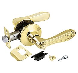 Ручка защелка для межкомнатной двери «637/BL РB-B» Золото