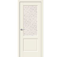 Дверь межкомнатная «NC33» Luna (CPL) остекление White Сross