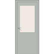 Ламинированная межкомнатная дверь «Гост-13» (Без усиления) Л-16 (Серый) остекление Magic Fog