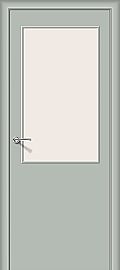 Ламинированная межкомнатная дверь «Гост-13» (С усилением) Л-16 (Серый) остекление Magic Fog