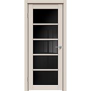 Дверь межкомнатная "Concept-605" Магнолия стекло Лакобель чёрный
