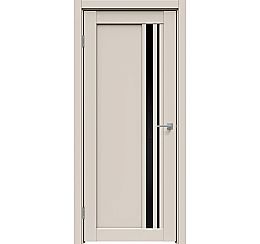 Дверь межкомнатная "Concept-608" Магнолия, стекло Лакобель чёрное