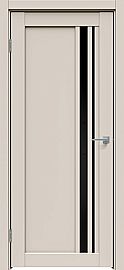 Дверь межкомнатная "Concept-608" Магнолия, стекло Лакобель чёрное