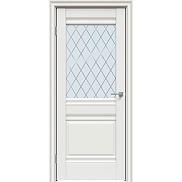Дверь межкомнатная "Concept-626" Белоснежно матовый, стекло Ромб