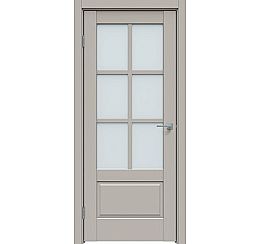 Дверь межкомнатная "Concept-640" Шелл грей стекло Сатинато белое