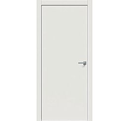 Дверь межкомнатная "Concept-701" Белоснежно матовый глухая, кромка-матовый хром
