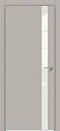 Дверь межкомнатная "Concept-702" Шелл грей стекло Лакобель белое, кромка-ABS