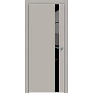 Дверь межкомнатная "Concept-702" Шелл грей стекло Лакобель черное, кромка-ABS