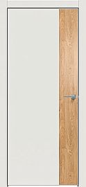 Дверь межкомнатная "Concept-708" Белоснежно матовый, вставка Дуб винчестер светлый, кромка-матовый хром