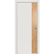 Дверь межкомнатная "Concept-708" Белоснежно матовый, вставка Дуб винчестер светлый, кромка-матовый хром