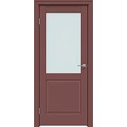 Дверь межкомнатная "Design-629" Лофт ред стекло Сатинат белый