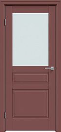 Дверь межкомнатная "Design-633" Лофт ред стекло Сатинат белый