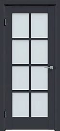 Дверь межкомнатная "Design-636" Дарк блю стекло Сатинат белый