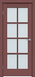 Дверь межкомнатная "Design-636" Лофт ред стекло Сатинат белый