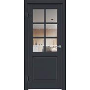 Дверь межкомнатная "Design-638" Дарк блю стекло Прозрачное