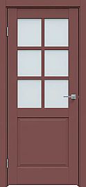 Дверь межкомнатная "Design-638" Лофт ред стекло Сатинат белый