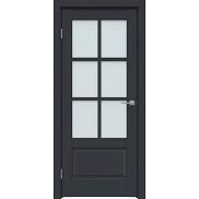 Дверь межкомнатная "Design-640" Дарк блю стекло Сатинат белый