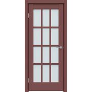 Дверь межкомнатная "Design-642" Лофт ред стекло Сатинат белый
