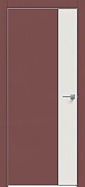 Дверь межкомнатная "Design-708" Лофт ред, вставка Белоснежно матовая, кромка-матовый хром