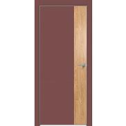 Дверь межкомнатная "Design-708" Лофт ред, вставка Дуб винчестер светлый, кромка-матовый хром