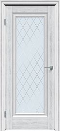 Дверь межкомнатная "Future-591" Дуб патина серый, стекло Ромб