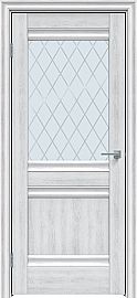 Дверь межкомнатная "Future-593" Дуб патина серый, стекло Ромб