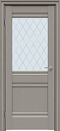 Дверь межкомнатная "Future-593" Дуб Серена каменно-серый, стекло Ромб