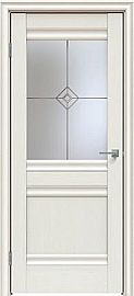 Дверь межкомнатная "Future-593" Мелинга белая, стекло Стелла