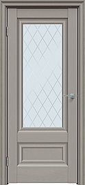 Дверь межкомнатная "Future-599" Дуб Серена каменно-серый, стекло Ромб