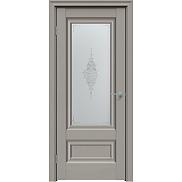 Дверь межкомнатная "Future-599" Дуб Серена каменно-серый, стекло Сатин белый лак прозрачный