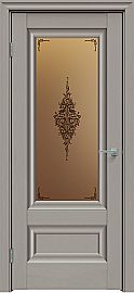 Дверь межкомнатная "Future-599" Дуб Серена каменно-серый, стекло Сатин бронза бронзовый пигмент