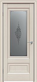 Дверь межкомнатная "Future-599" Дуб Серена керамика, стекло Сатин графит лак прозрачный