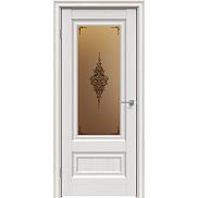 Дверь межкомнатная "Future-599" Дуб Серена светло-серый, стекло Сатин бронза бронзовый пигмент