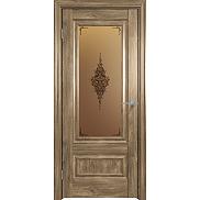 Дверь межкомнатная "Future-599" Дуб Винчестер трюфель, стекло Сатин бронза бронзовый пигмент