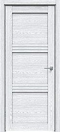 Дверь межкомнатная "Future-602" Дуб патина серый, стекло Сатинато белое
