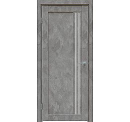 Дверь межкомнатная "Future-604" Бетон тёмно-серый, стекло Сатинато белое