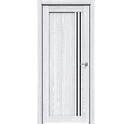 Дверь межкомнатная "Future-604" Дуб патина серый, стекло Лакобель чёрное