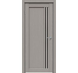 Дверь межкомнатная "Future-604" Дуб серена каменно-серый, стекло Лакобель чёрное