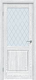 Дверь межкомнатная "Future-629" Дуб патина серый, стекло Ромб