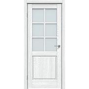 Дверь межкомнатная "Future-638" Дуб патина серый, стекло Сатинат белый