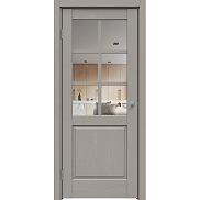 Дверь межкомнатная "Future-638" Дуб серена каменно-серый, стекло Прозрачное