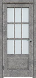 Дверь межкомнатная "Future-641" Бетон тёмно-серый, стекло Сатинато белое