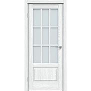 Дверь межкомнатная "Future-641" Дуб патина серый, стекло Сатинато белое