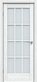 Дверь межкомнатная  "Future-642" Дуб патина серый стекло Сатинато белое