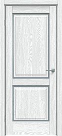 Дверь межкомнатная "Future-652" Дуб патина серый, стекло Сатинато белое