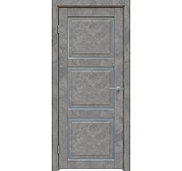 Дверь межкомнатная "Future-653"  Бетон темно-серый стекло Сатинато